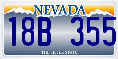 NV license plate 18B355