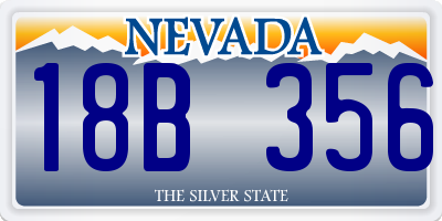 NV license plate 18B356