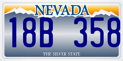 NV license plate 18B358