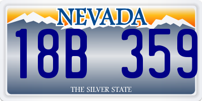 NV license plate 18B359