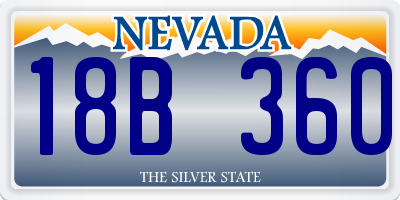 NV license plate 18B360