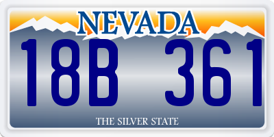 NV license plate 18B361