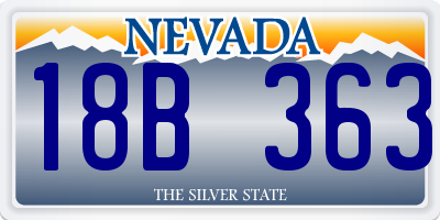 NV license plate 18B363