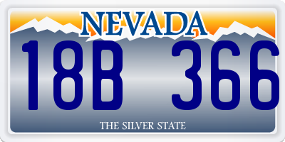 NV license plate 18B366