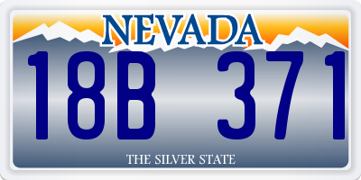 NV license plate 18B371