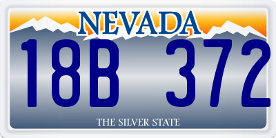 NV license plate 18B372
