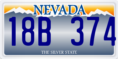NV license plate 18B374