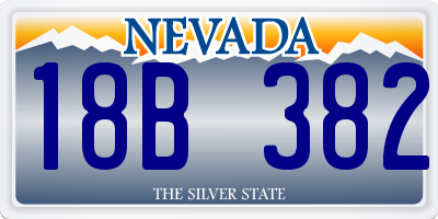 NV license plate 18B382