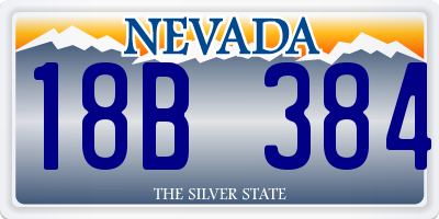 NV license plate 18B384