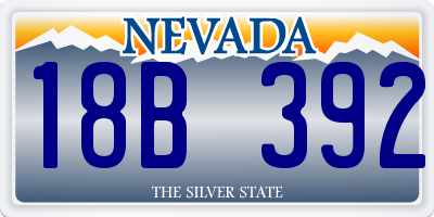 NV license plate 18B392