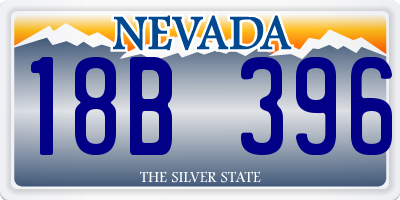 NV license plate 18B396