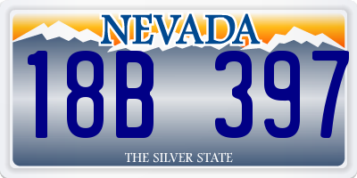 NV license plate 18B397