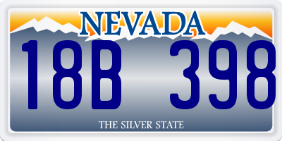 NV license plate 18B398