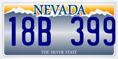 NV license plate 18B399