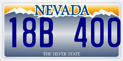 NV license plate 18B400
