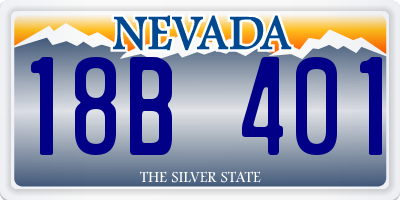 NV license plate 18B401