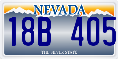 NV license plate 18B405