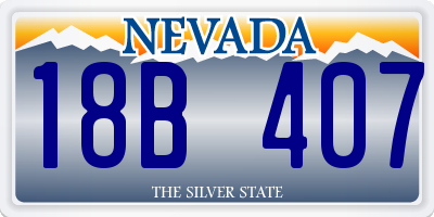 NV license plate 18B407