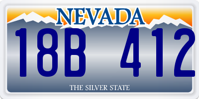 NV license plate 18B412