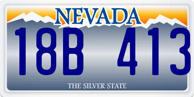 NV license plate 18B413