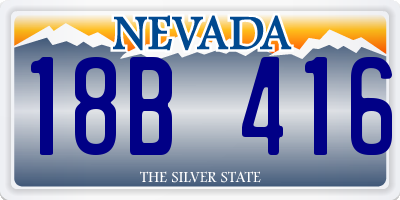 NV license plate 18B416