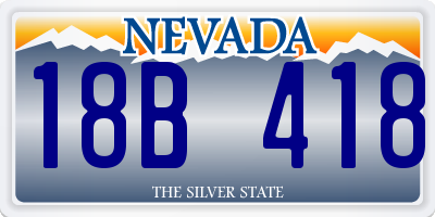 NV license plate 18B418