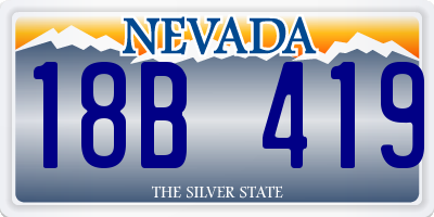 NV license plate 18B419