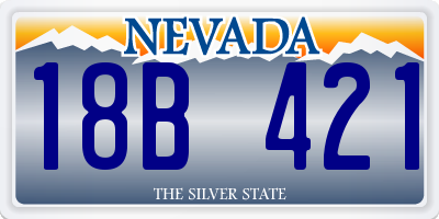 NV license plate 18B421