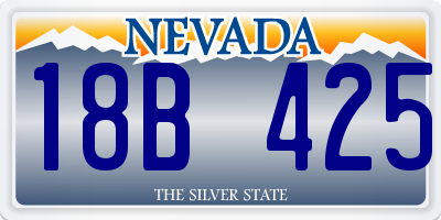 NV license plate 18B425