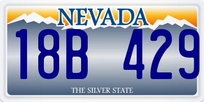 NV license plate 18B429