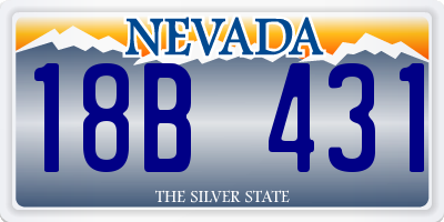 NV license plate 18B431