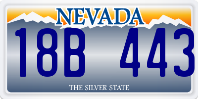 NV license plate 18B443