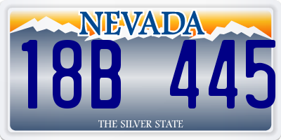 NV license plate 18B445