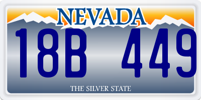 NV license plate 18B449