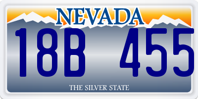 NV license plate 18B455