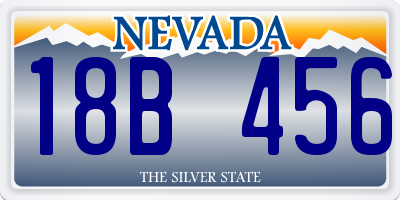 NV license plate 18B456