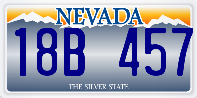 NV license plate 18B457