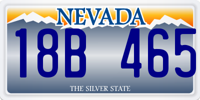 NV license plate 18B465