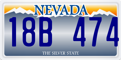 NV license plate 18B474