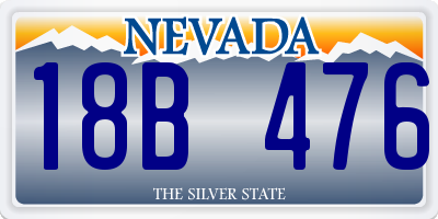 NV license plate 18B476