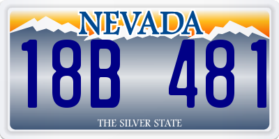 NV license plate 18B481