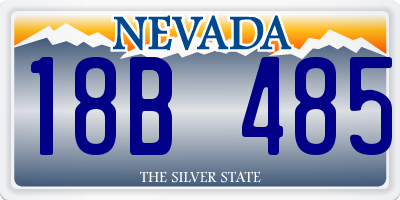 NV license plate 18B485