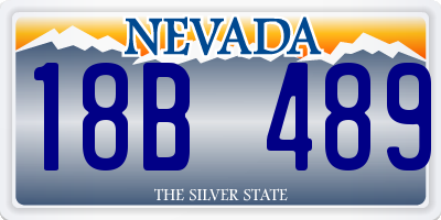 NV license plate 18B489