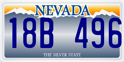 NV license plate 18B496