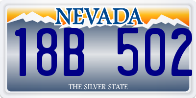 NV license plate 18B502