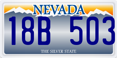 NV license plate 18B503