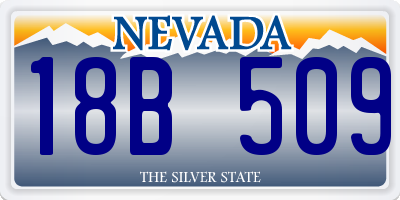NV license plate 18B509
