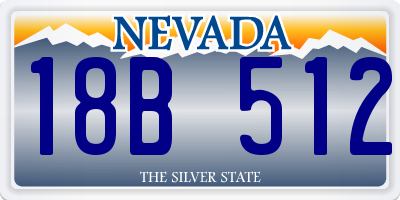 NV license plate 18B512