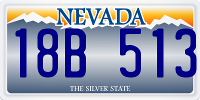 NV license plate 18B513