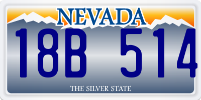 NV license plate 18B514